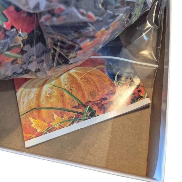 Rose Art Master Artist Abraham Hunter Pumpkin Patch Bunnies 500 pc Jigsaw Puzzle - Picture 6 of 10